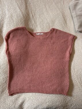 Sleeveless Knit Top in Dusty Rose - Women's Sweater